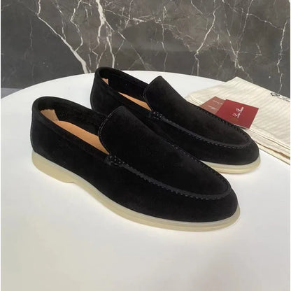 Men's Slip - on Moccasins ⎜ Lightweight Suede Shoes for Summer and Leisure