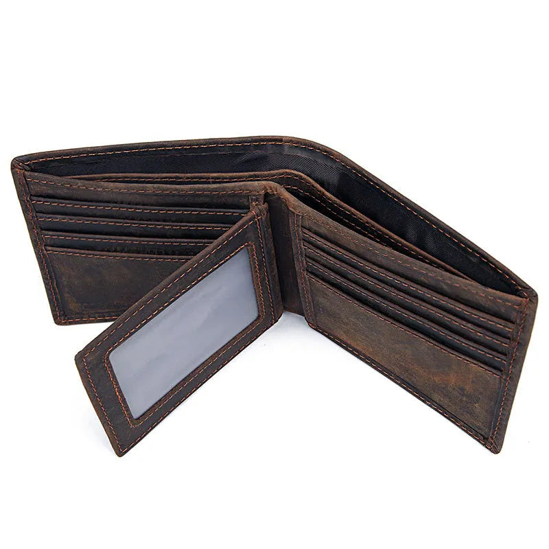 Vintage Men's Wallet ⎜ Classic Leather Wallet with Card Compartment and Coin Pocket