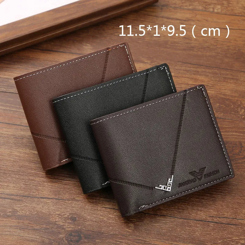 Men's Card Holder with Multiple Compartments ⎜ Slim Faux Leather Wallet with a Classic Design