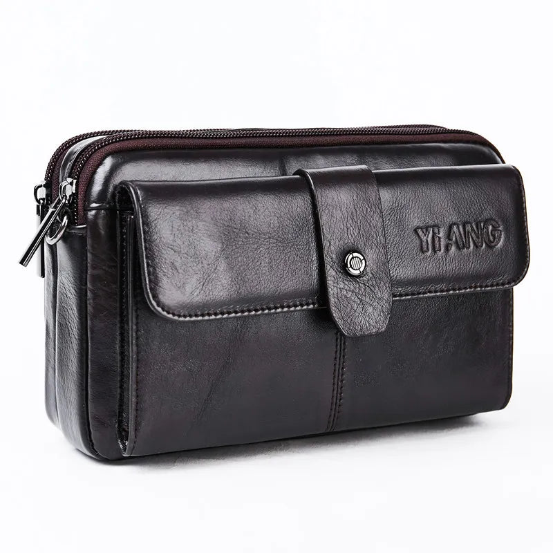 Shoulder Bag for Men ⎜ Elegant Leather Bag with Multiple Compartments and Adjustable Shoulder Strap