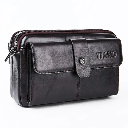 Shoulder Bag for Men ⎜ Elegant Leather Bag with Multiple Compartments and Adjustable Shoulder Strap