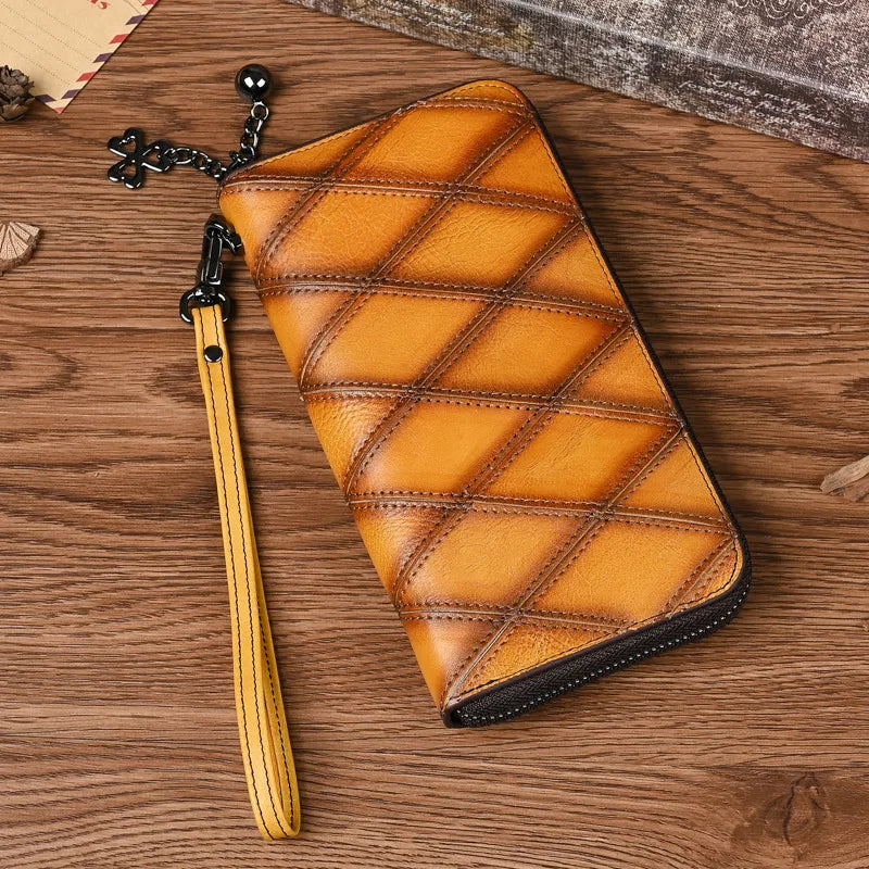 Women's Wallet with Zip ⎜ Long Design with Large Capacity and Practical Wrist Strap