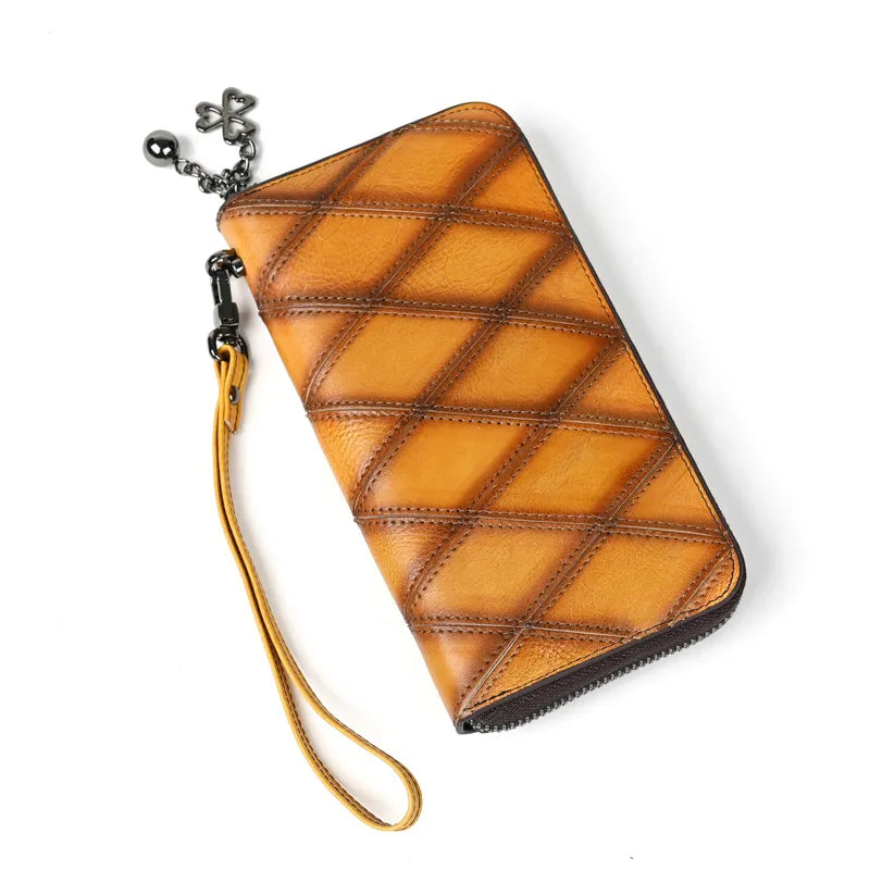Women's Wallet with Zip ⎜ Long Design with Large Capacity and Practical Wrist Strap