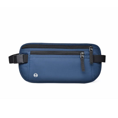 Rfid Bum Bag for Travelling ⎜ Flat Design with Concealed Compartment for Passport  Money and Smartphone