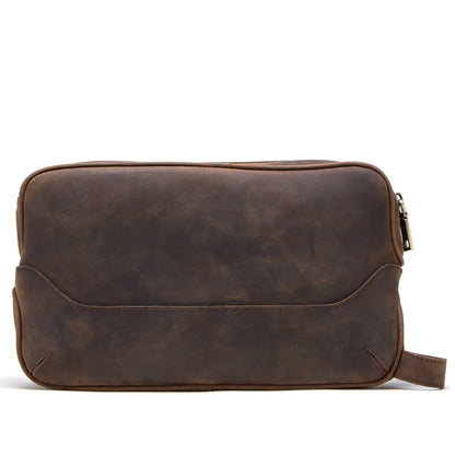 Leather Clutch for Men ⎜ Vintage Bag Made of Genuine Leather with Practical Compartments and Zip