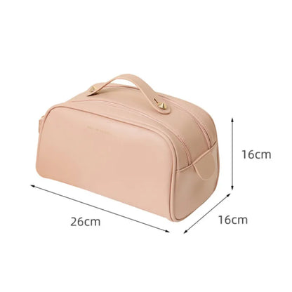 Cosmetics Bag for Women ⎜ Fashionable Cushion Design with Double Zip and Practical Inner Compartment