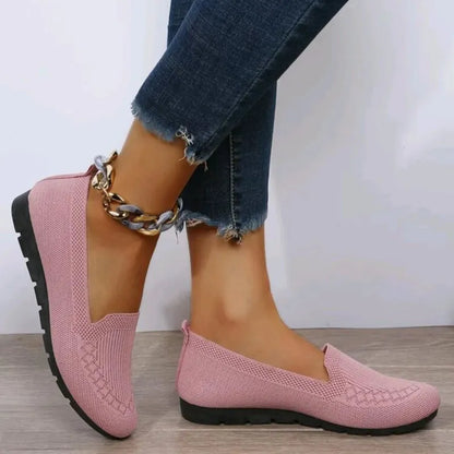 Flat Mesh Loafers for Women ⎜ Comfortable Shoes with a Round Toe Area for Everyday Wear and Comfort