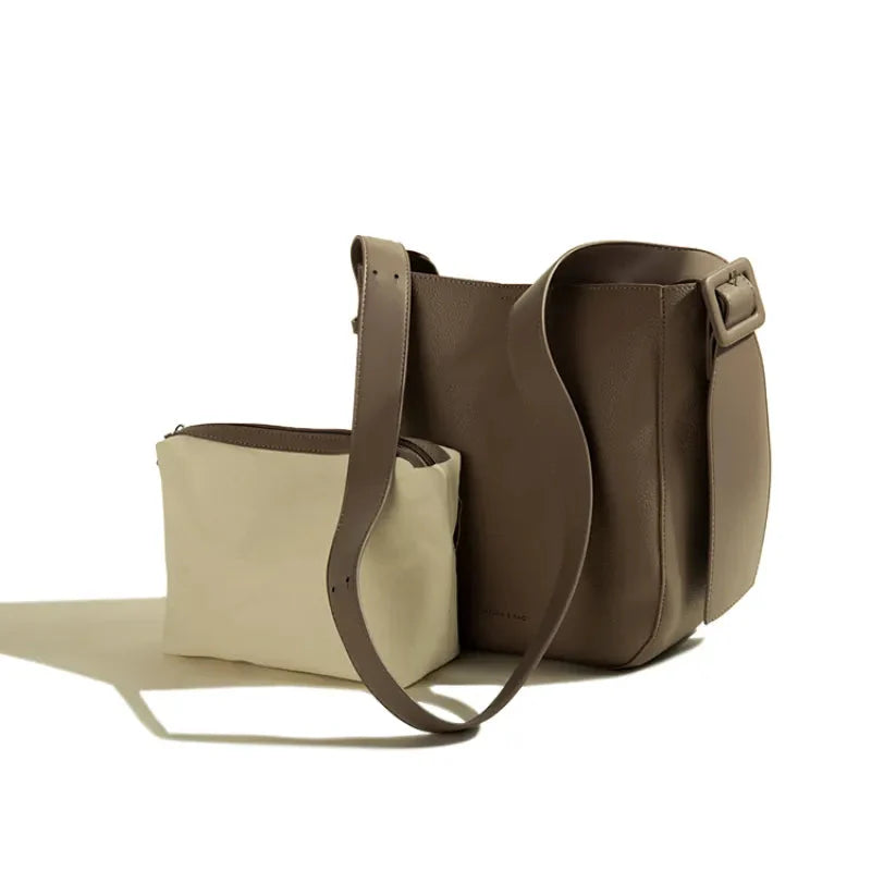 Crossbody Bucket Bag for Women ⎜ Simple Design with Adjustable Shoulder Strap and Practical Interior
