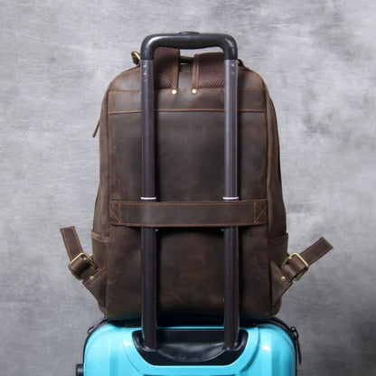 Retro Leather Backpack for Men ⎜ Robust and Stylish Companion for Work and Leisure