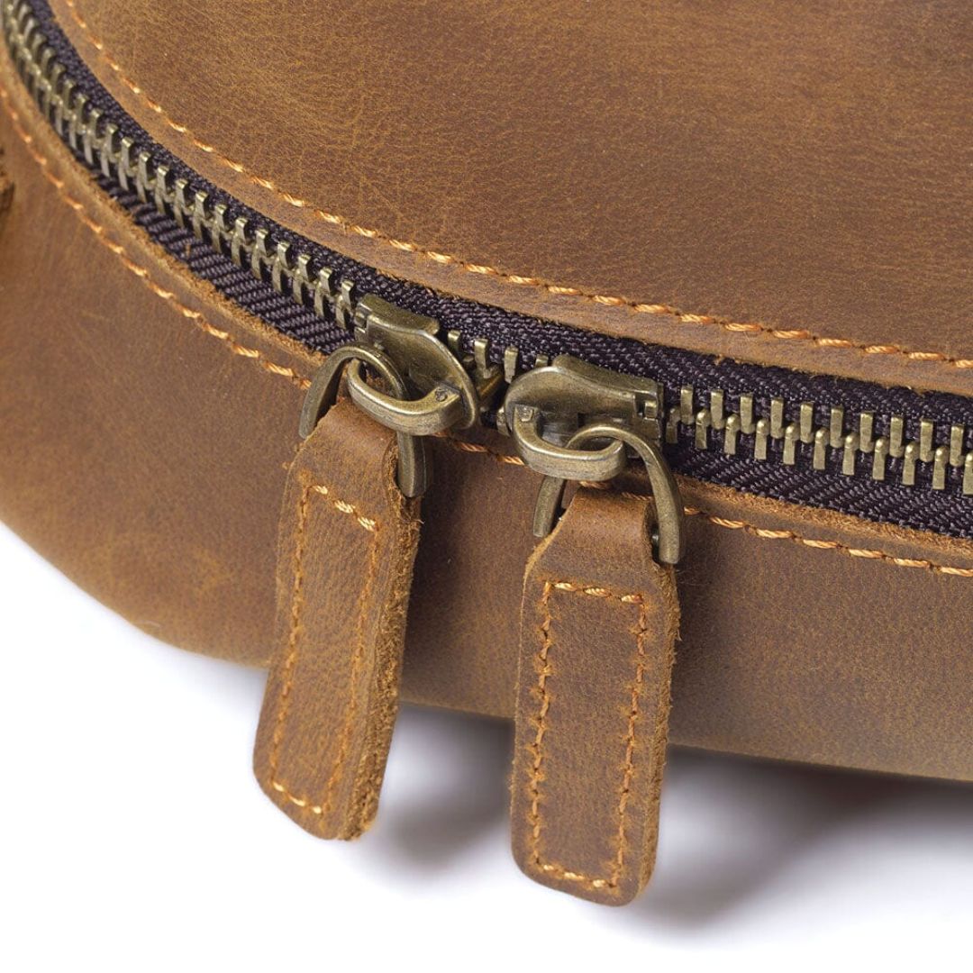 Retro Leather Backpack for Men ⎜ Robust and Stylish Companion for Work and Leisure
