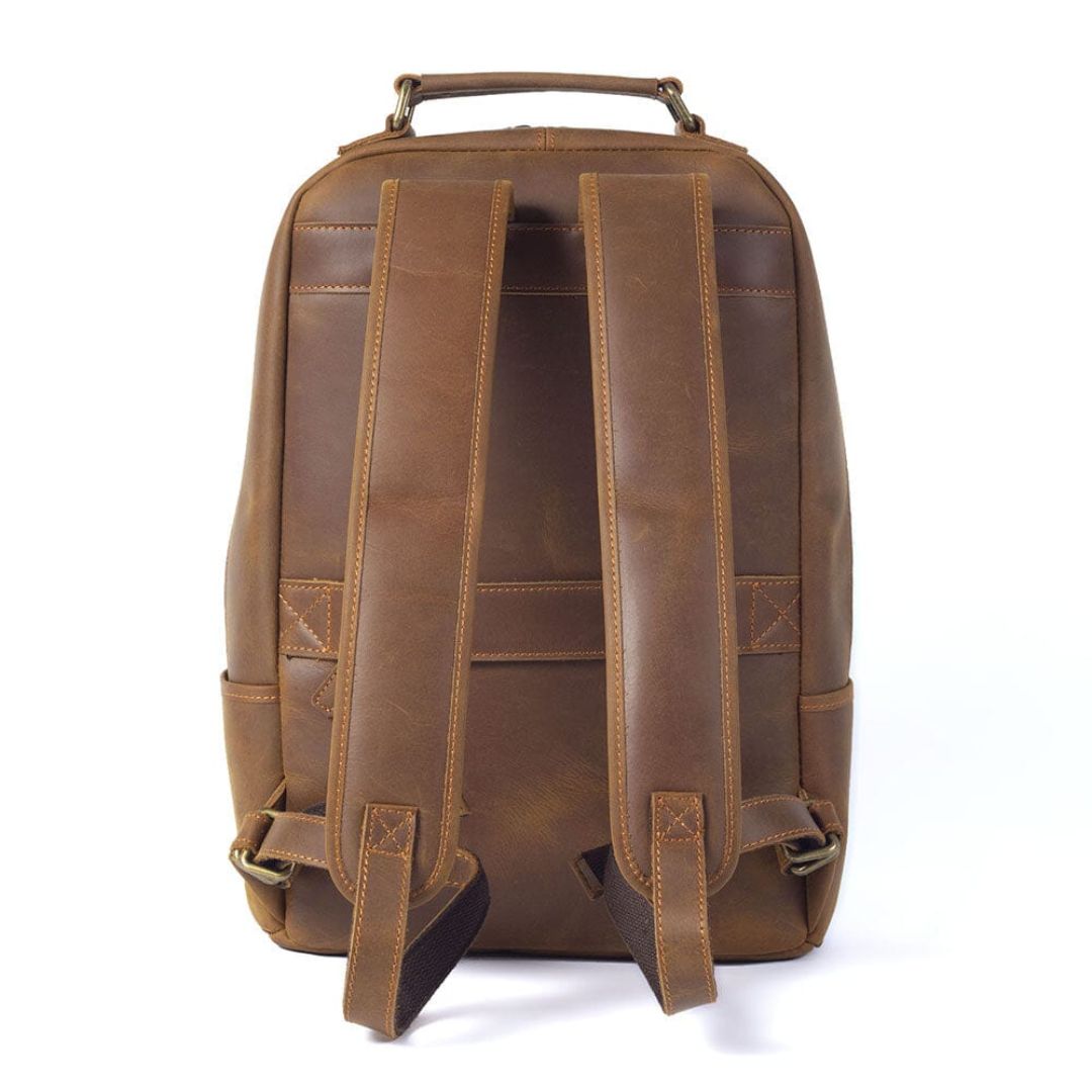 Retro Leather Backpack for Men ⎜ Robust and Stylish Companion for Work and Leisure