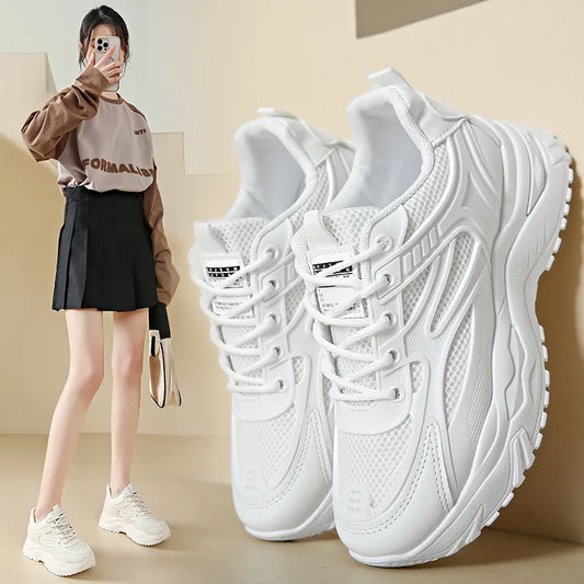 Women's Trainers ⎜ Comfortable Running and Leisure Shoes with a Thick Sole Profile for Everyday Wear