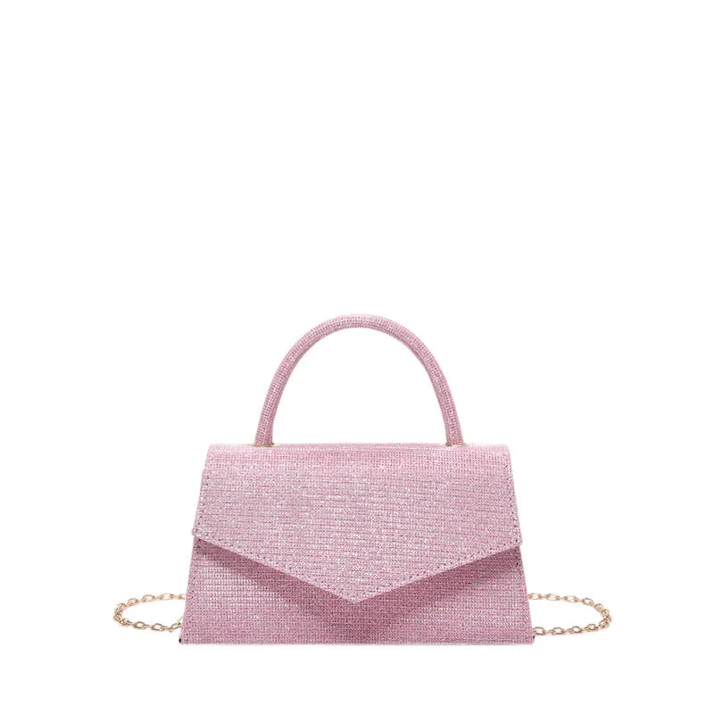 Glittering Handbag for Women ⎜ Elegant Shoulder Bag with Sparkling Design and Chain Strap