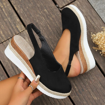 Women's Platform Sandals ⎜ Comfortable Shoes with a Round Toe and Fashionable Sole