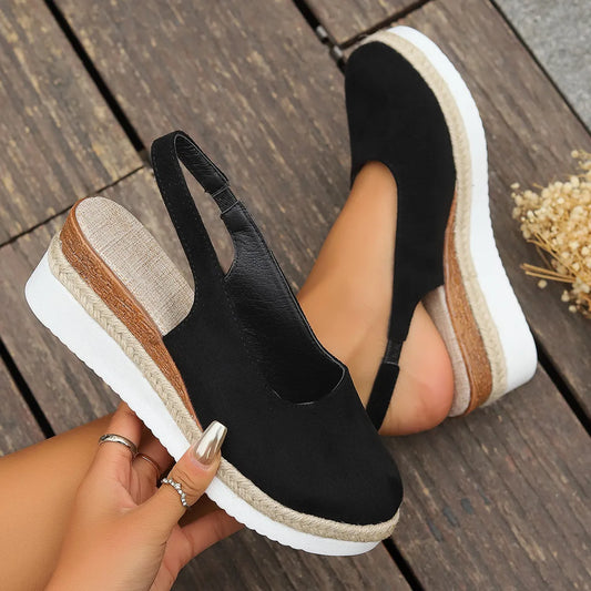 Women's Platform Sandals ⎜ Comfortable Shoes with a Round Toe and Fashionable Sole