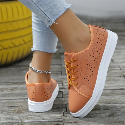 Flat Trainers for Women ⎜ Comfortable Shoes with an Openwork Design for Summer and Leisure