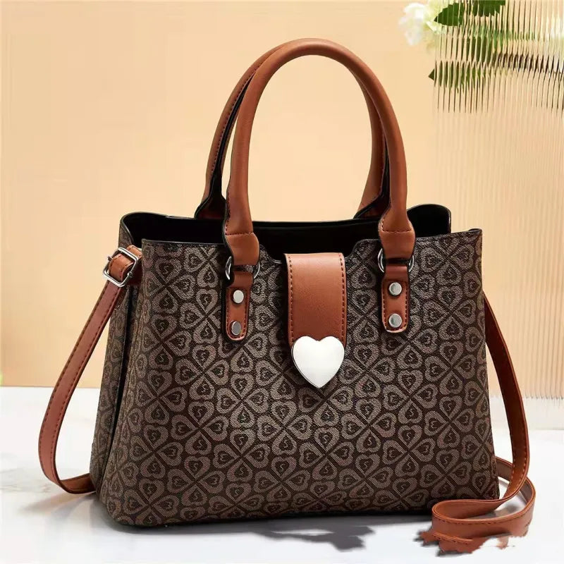 Handbag with Heart Fastening ⎜ Stylish Design with Plenty of Storage Space for Everyday Use