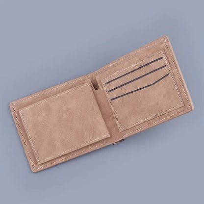 Men's Wallet in Suede Look ⎜ Compact Folding Wallet with Card Compartment