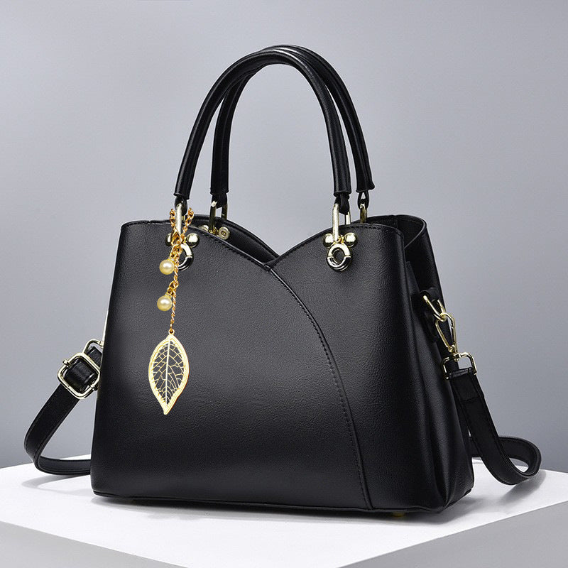 Elegant Handbag for Women ⎜ Fashionable Shoulder Bag with Cherry Pendant