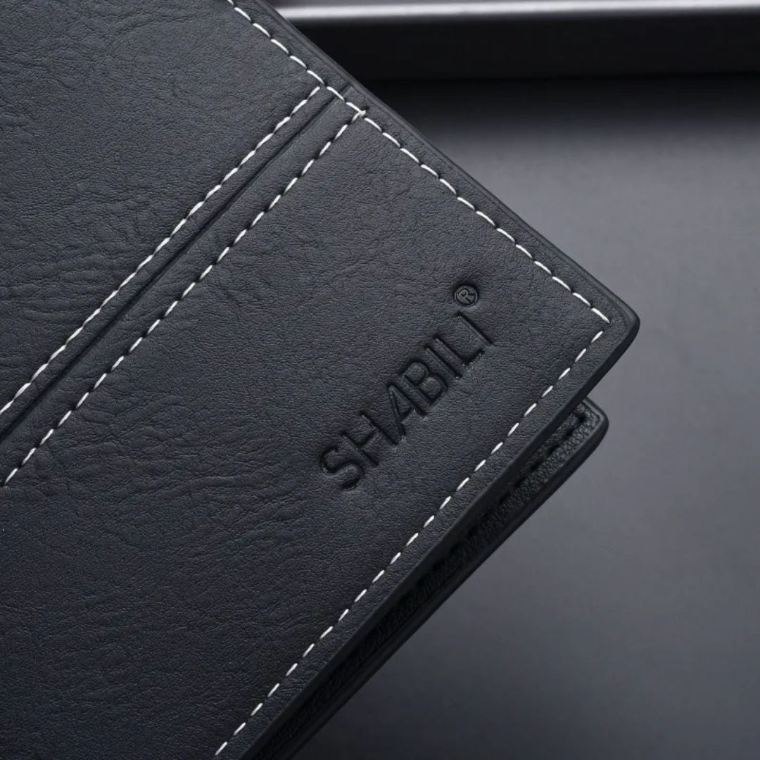 Men's Faux Leather Wallet ⎜ Compact Wallet with Card and Note Compartment