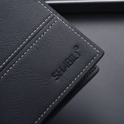 Men's Faux Leather Wallet ⎜ Compact Wallet with Card and Note Compartment