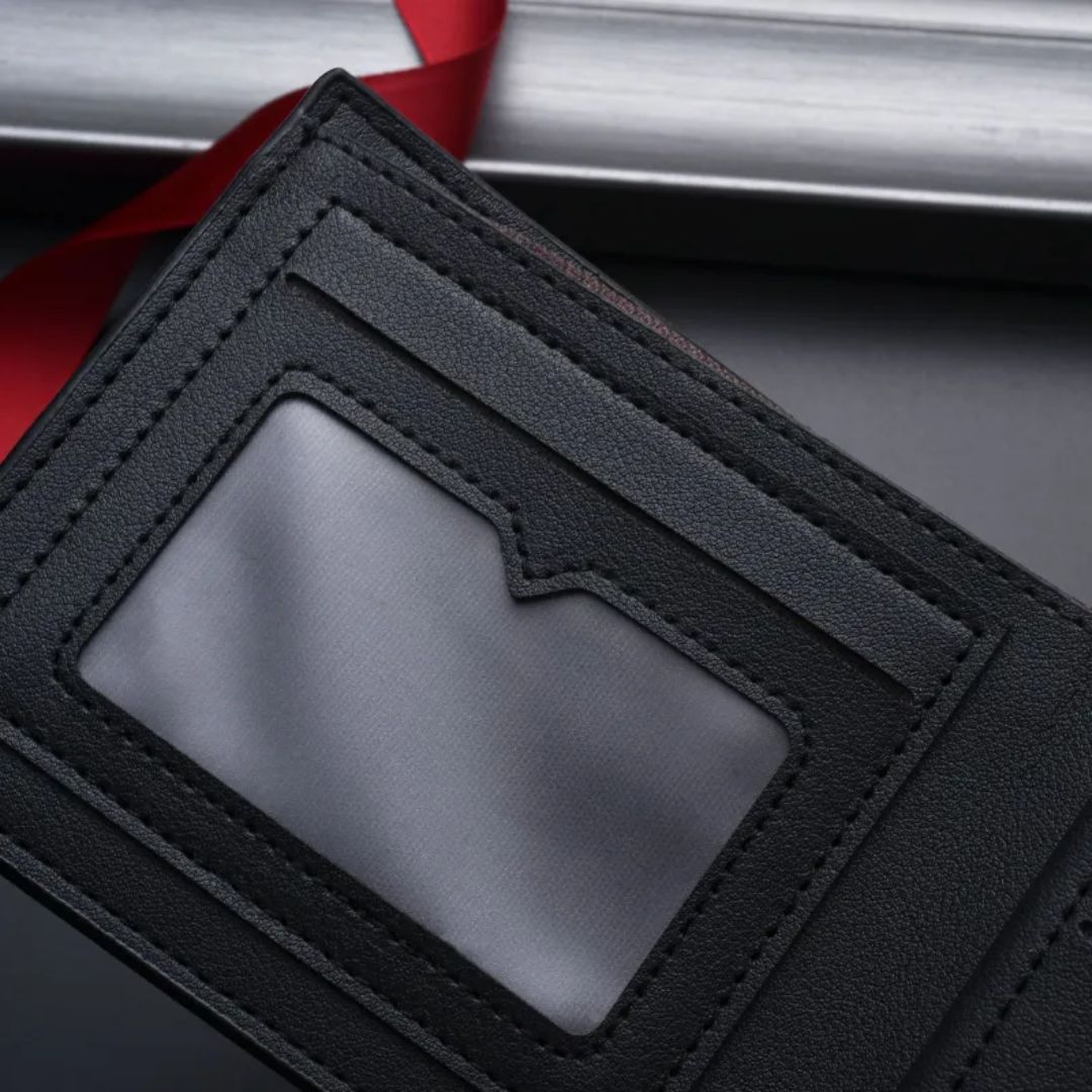 Men's Faux Leather Wallet ⎜ Compact Wallet with Card and Note Compartment