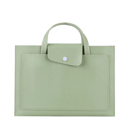 Leather Briefcase for Women ⎜ Elegant Shoulder Bag with Magnetic Fastening and Stylish Design