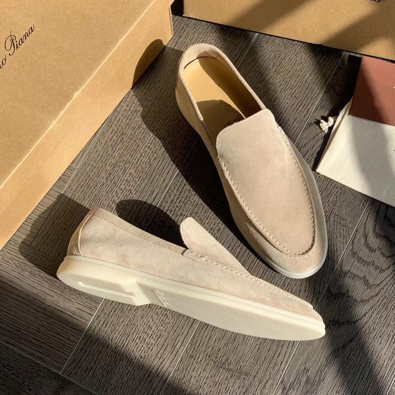Men's Slip - on Moccasins ⎜ Lightweight Suede Shoes for Summer and Leisure