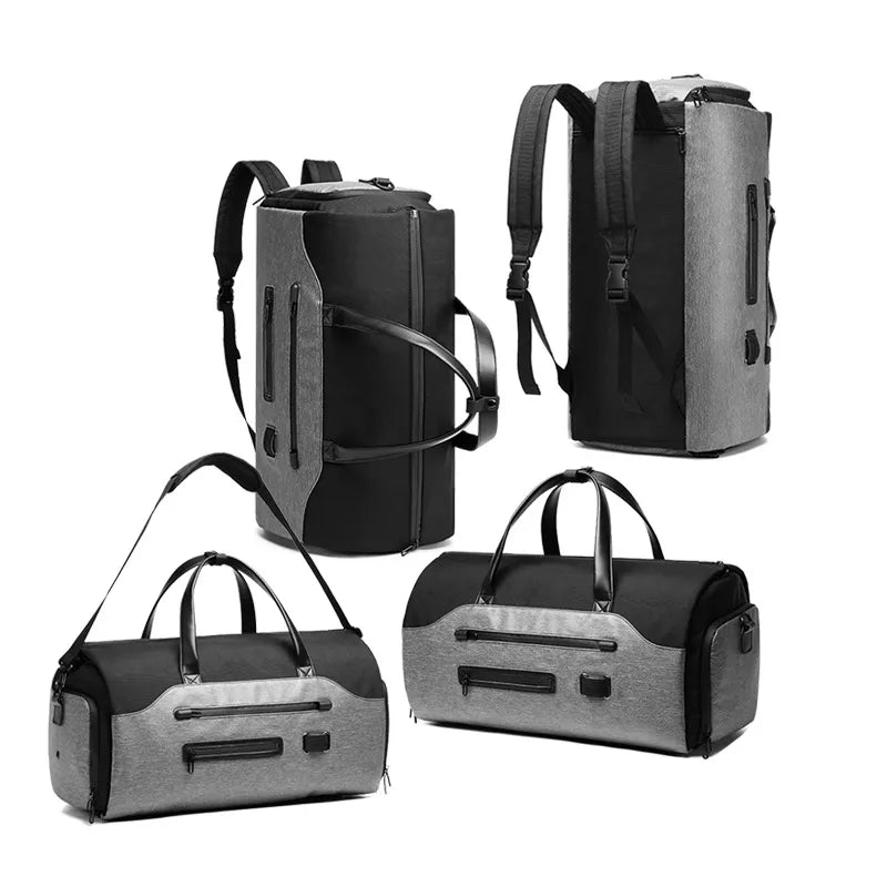 Clothes Bag for Travelling ⎜ Foldable Weekender Bag with Suit Compartment and Large Storage Space