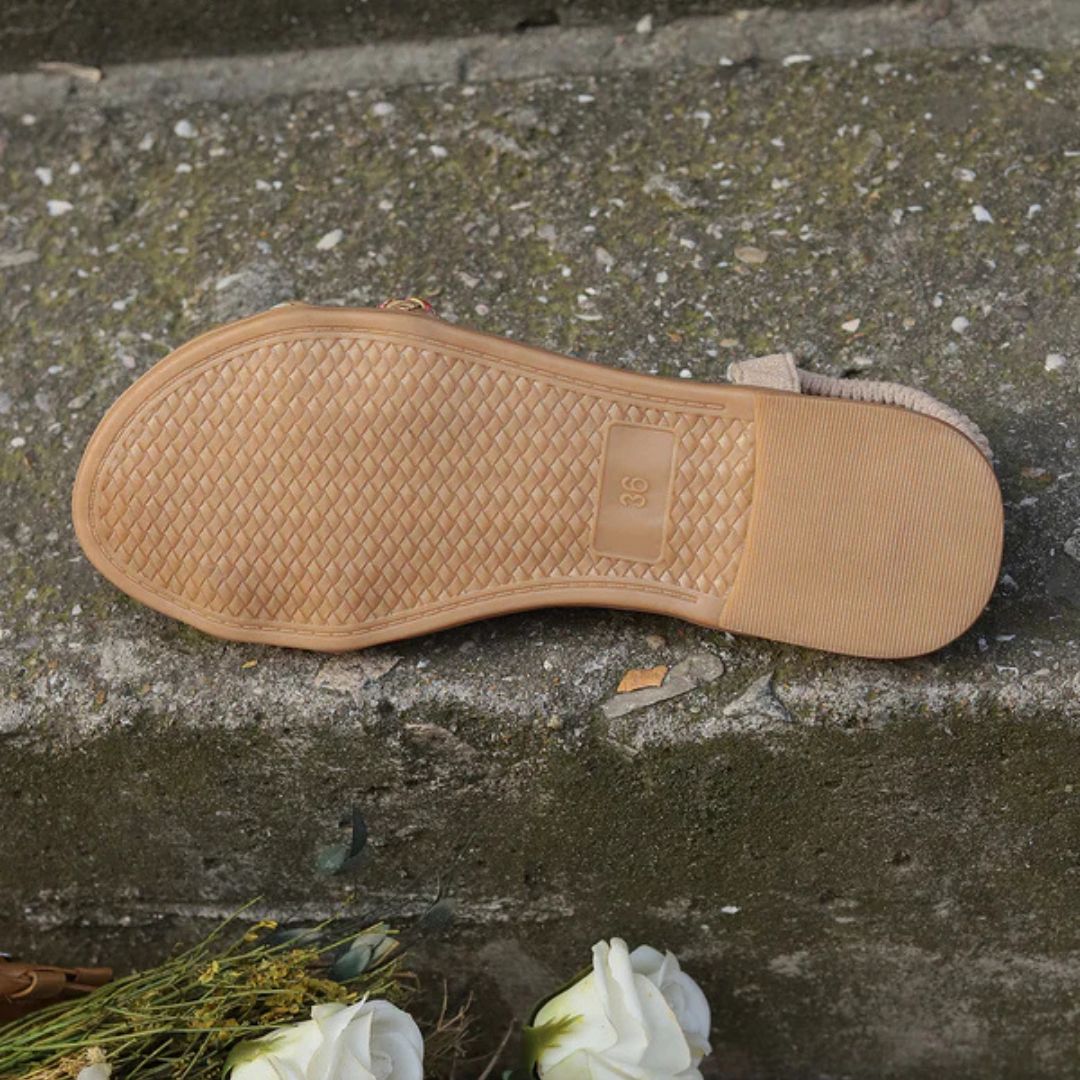 Women's Outdoor Sandals ⎜ Flat Comfort Sole with Braided Design and Suitable for Larger Sizes