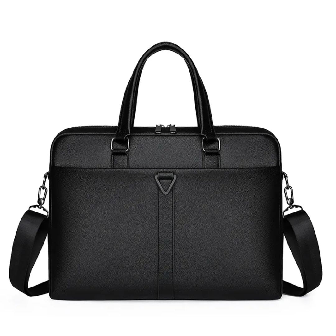Laptop Bag for Men ⎜ Durable PU Briefcase with Plenty of Storage Space and Shoulder Strap