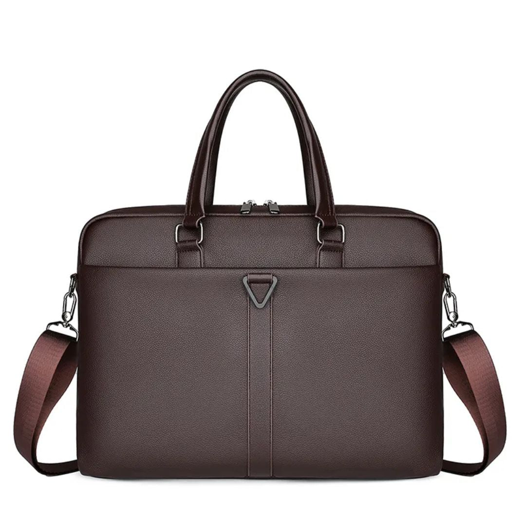 Laptop Bag for Men ⎜ Durable PU Briefcase with Plenty of Storage Space and Shoulder Strap
