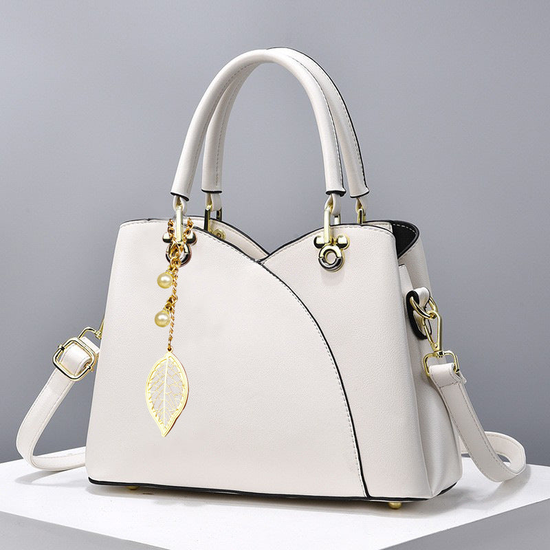 Elegant Handbag for Women ⎜ Fashionable Shoulder Bag with Cherry Pendant