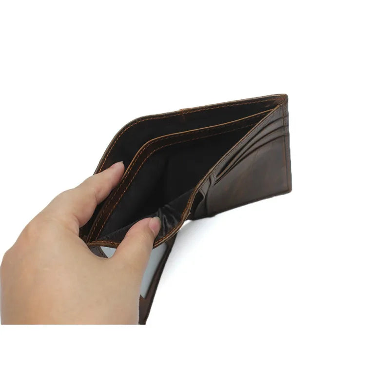 Men's Wallet in Crocodile Design ⎜ Robust Retro Wallet Made From Embossed Leather