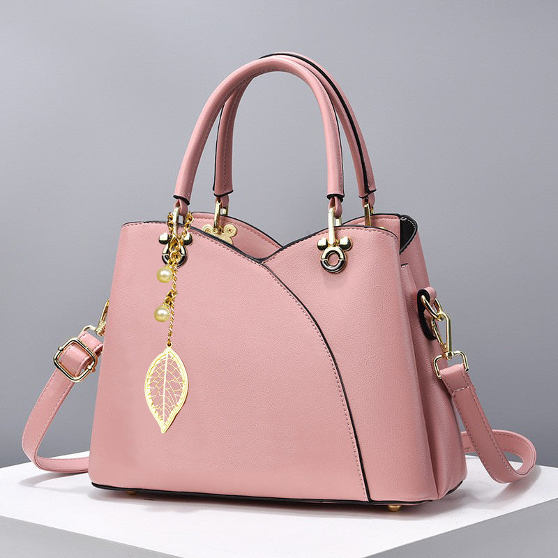 Elegant Handbag for Women ⎜ Fashionable Shoulder Bag with Cherry Pendant