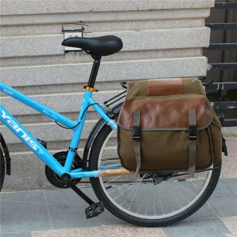 Double Pannier for Pannier Rack ⎜ Robust Rear Pannier with Large Storage Space and Weatherproof Design
