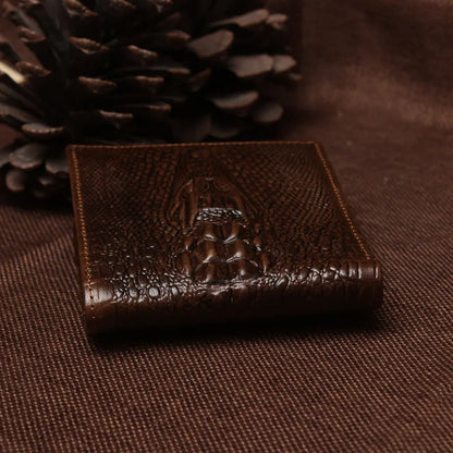 Men's Wallet in Crocodile Design ⎜ Robust Retro Wallet Made From Embossed Leather