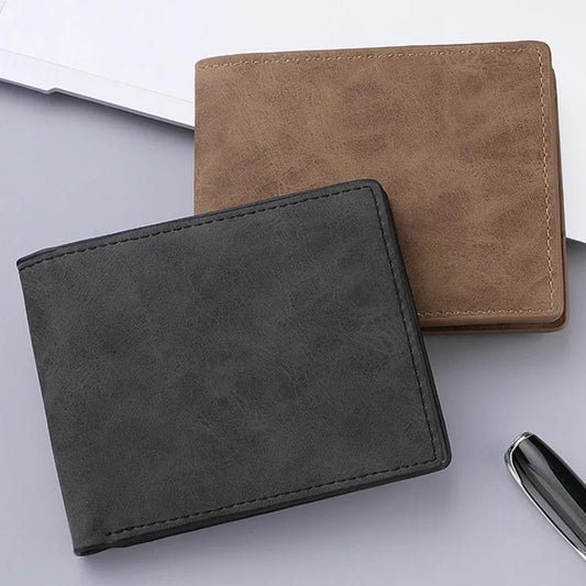 Leather Wallet for Men ⎜ Practical Wallet with Several Card Slots and Zip Compartment