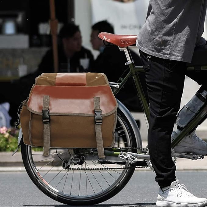 Double Pannier for Pannier Rack ⎜ Robust Rear Pannier with Large Storage Space and Weatherproof Design