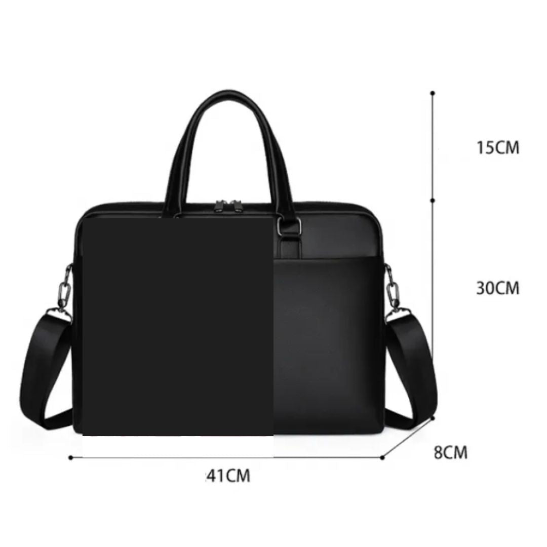 Laptop Bag for Men ⎜ Durable PU Briefcase with Plenty of Storage Space and Shoulder Strap