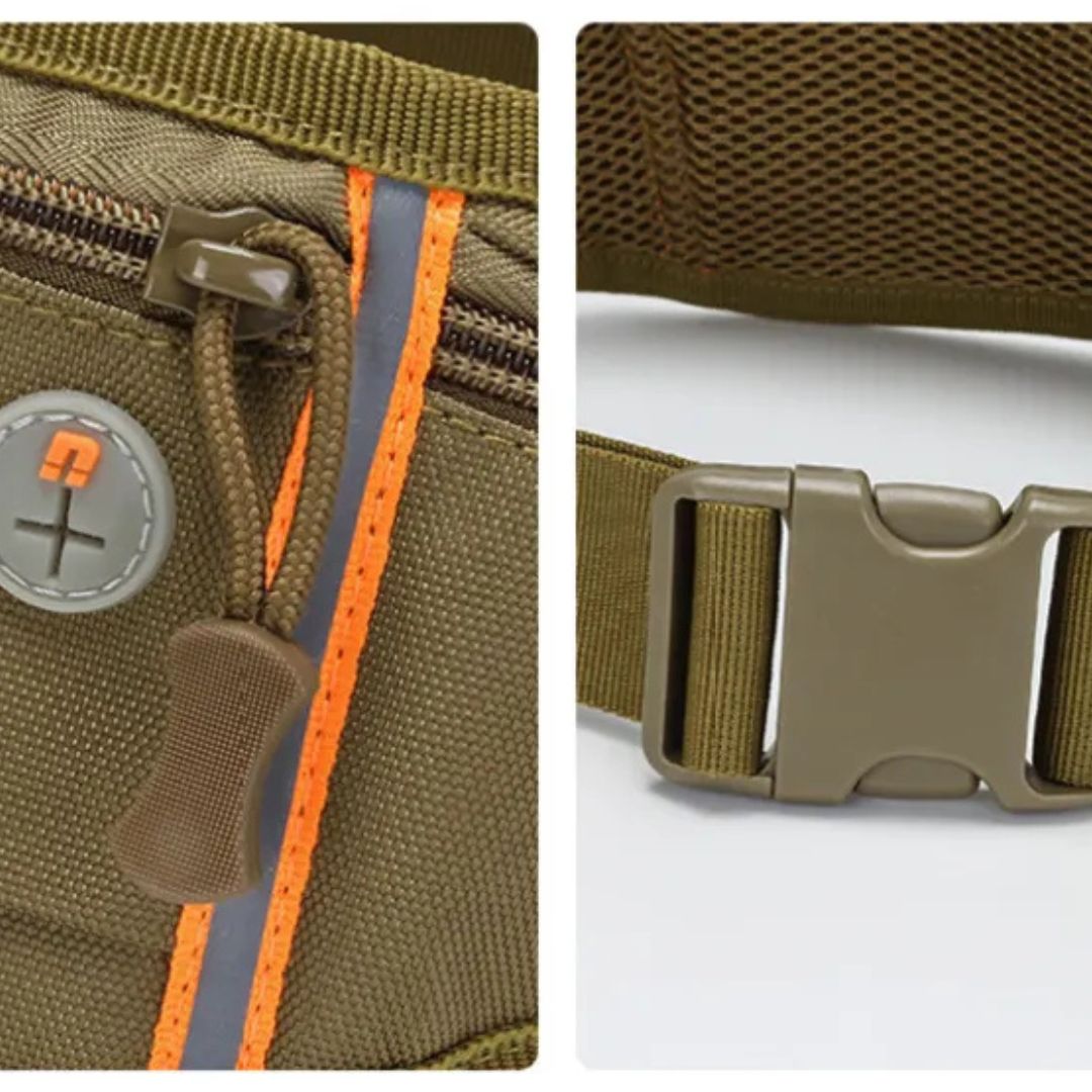 Belt Bag for Outdoor and Sports ⎜ Waterproof Hip Bag with Headphone Opening and Zip Pocket