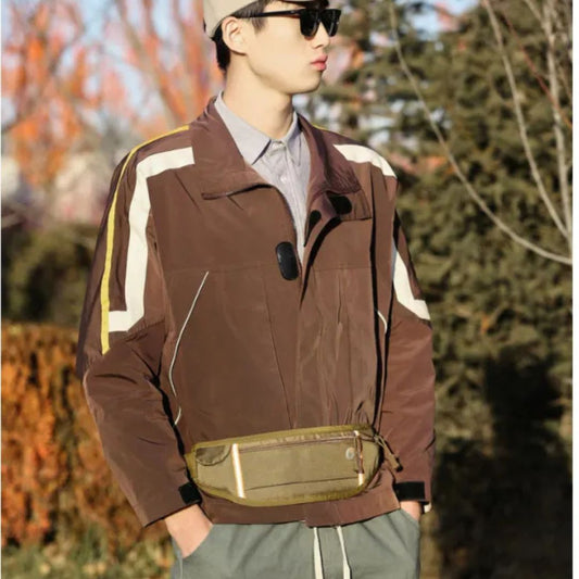 Belt Bag for Outdoor and Sports ⎜ Waterproof Hip Bag with Headphone Opening and Zip Pocket