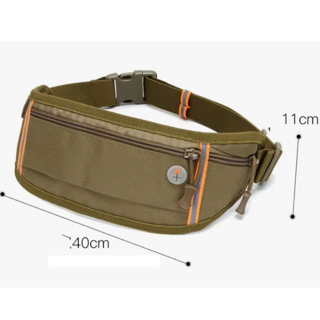 Belt Bag for Outdoor and Sports ⎜ Waterproof Hip Bag with Headphone Opening and Zip Pocket