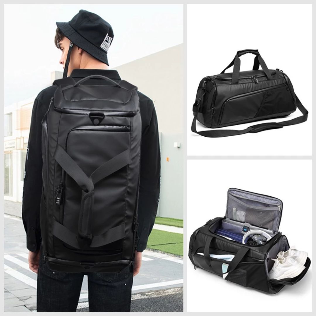 Sports Bag for Men ⎜ Large Travel Bag with Wet Compartment , Shoe Compartment and Adjustable Shoulder Strap