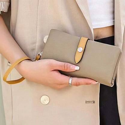 Women's Wallet ⎜ Multifunctional Clutch in Contrasting Design with Zip and Practical Compartments