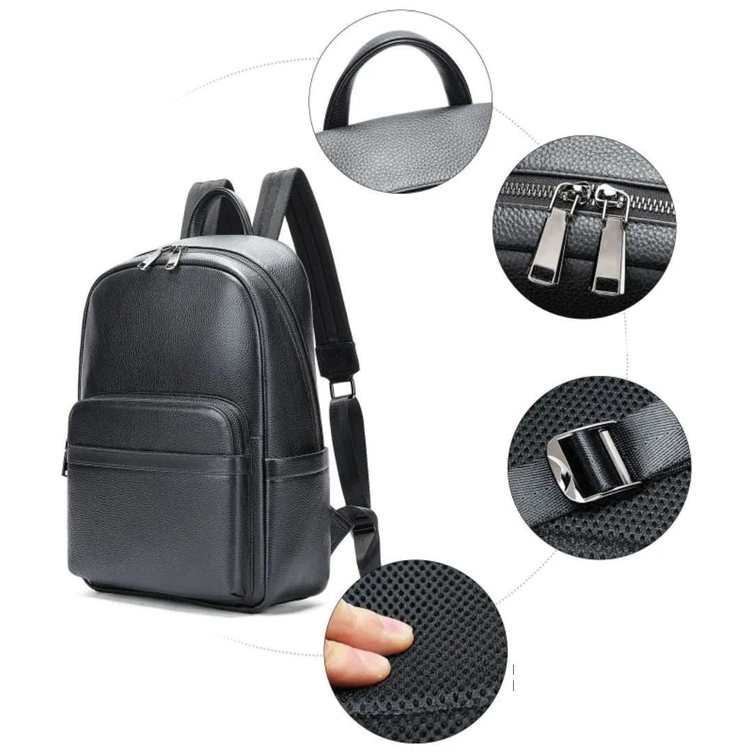 Leather Backpack for Men ⎜ Elegant and Spacious Business Backpack for Work and Travelling