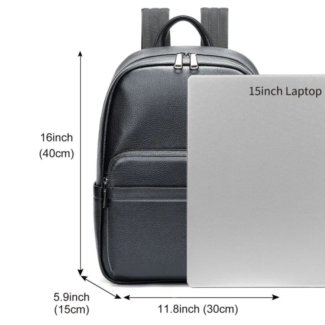 Leather Backpack for Men ⎜ Elegant and Spacious Business Backpack for Work and Travelling