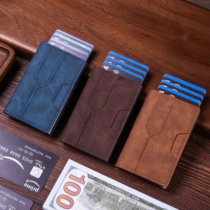 Rfid Credit Card Holder for Men ⎜ Compact Aluminium Wallet with Nfc Protection and Space for 6 Cards