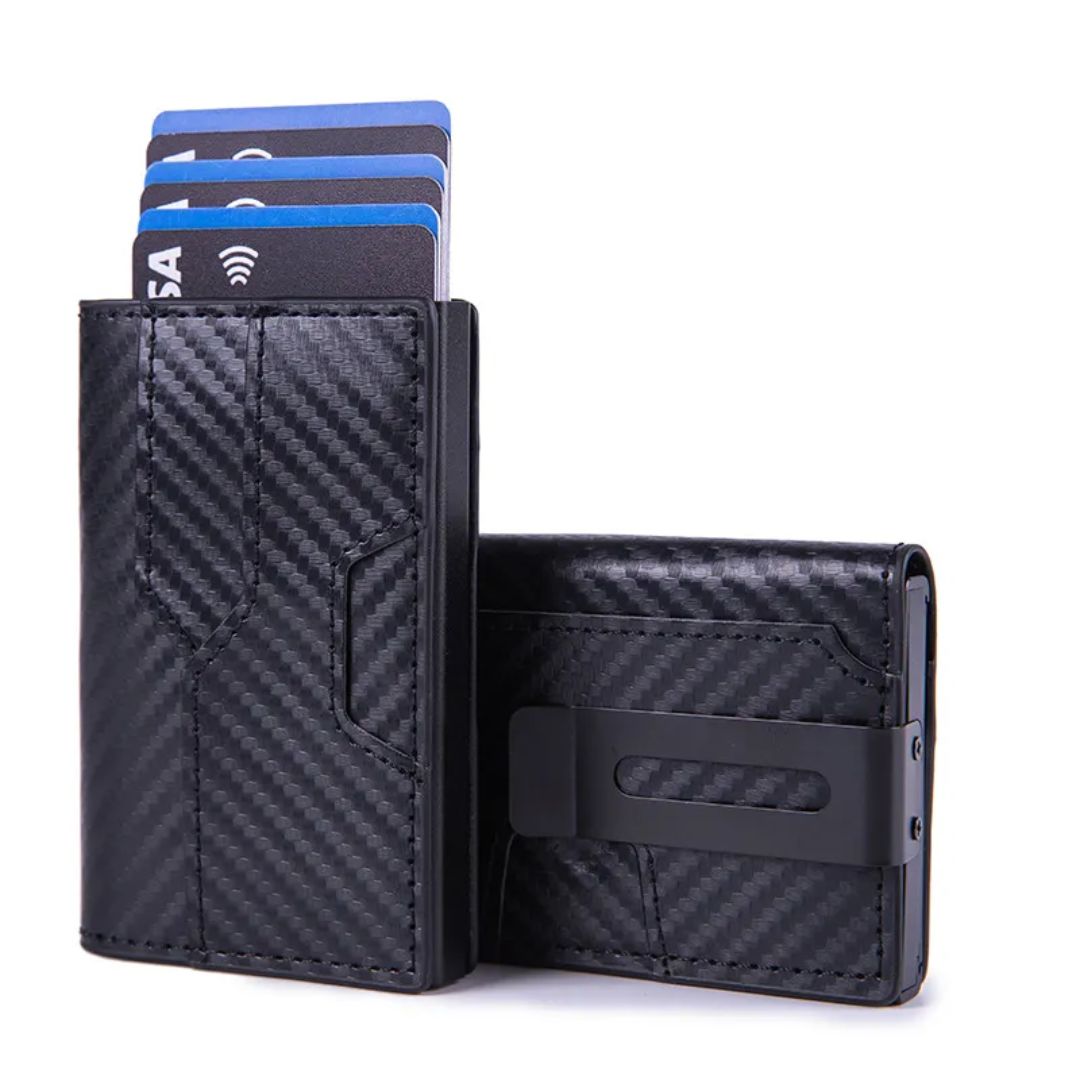 Rfid Credit Card Holder for Men ⎜ Compact Aluminium Wallet with Nfc Protection and Space for 6 Cards