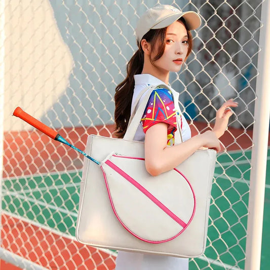 Women's Tennis Bag ⎜ Shoulder Bag with Racket Compartment and Storage Space for Sport and Leisure